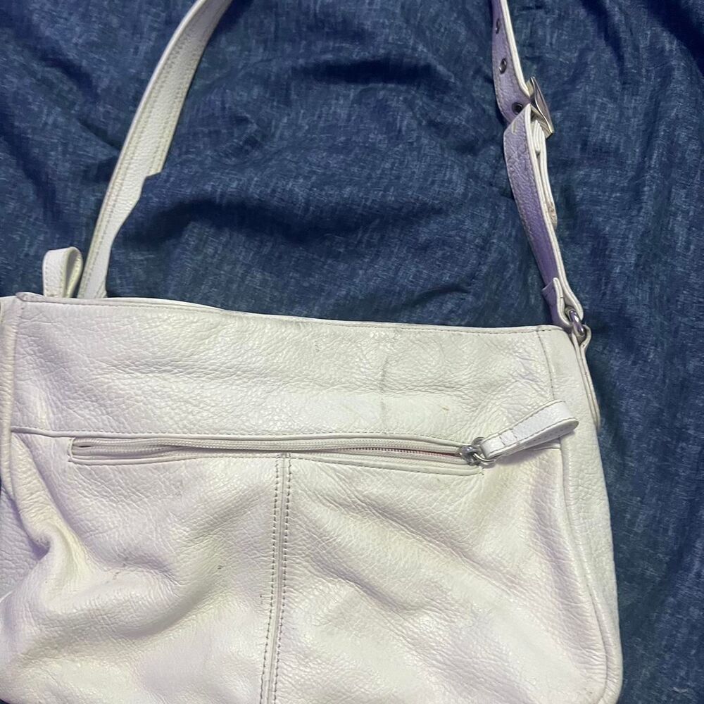 Stone & Co. White Pebbled Leather Shoulder Bag - Picture 2 of 8